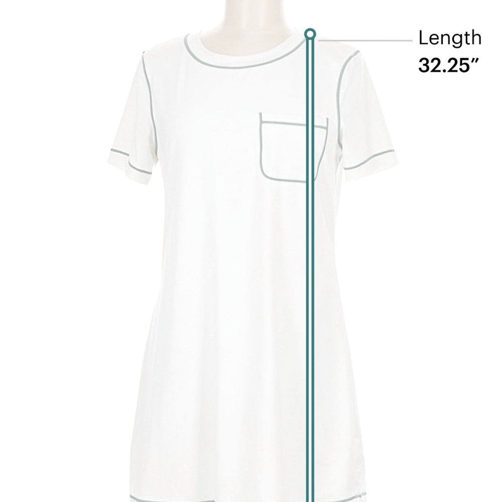 Tuckernuck White and Green Tnuck Sport Active Dress Like New - Picture 8 of 8
